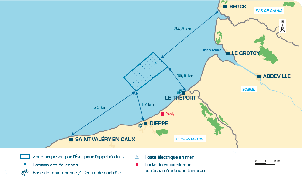 Avis favorable pour le parc éolien en mer de Dieppe-Le Tréport