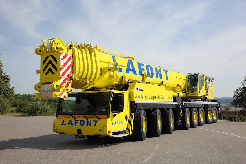 Le groupe Lafont reçoit sa nouvelle 450 tonnes