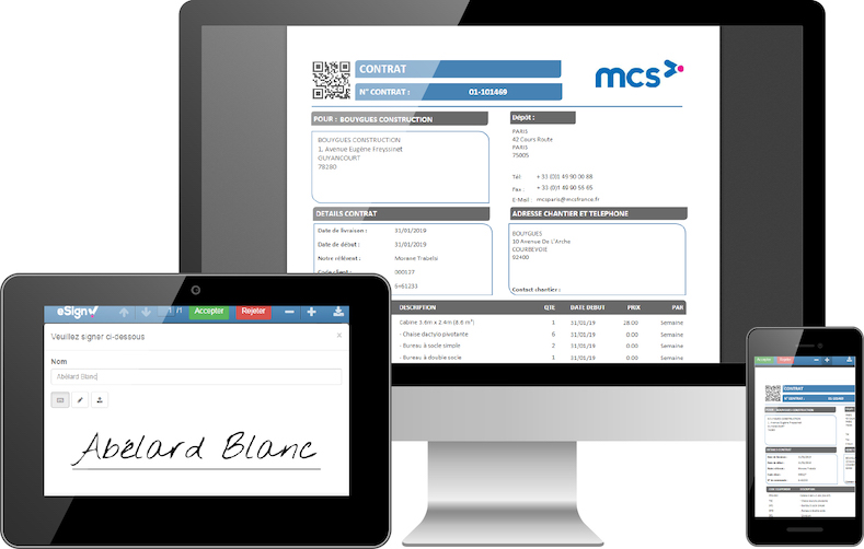 MCS offre la signature électronique à ses clients loueurs