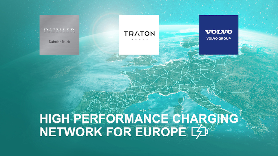 Daimler, Volvo et Traton s’associent pour développer les infrastructures de recharge électrique
