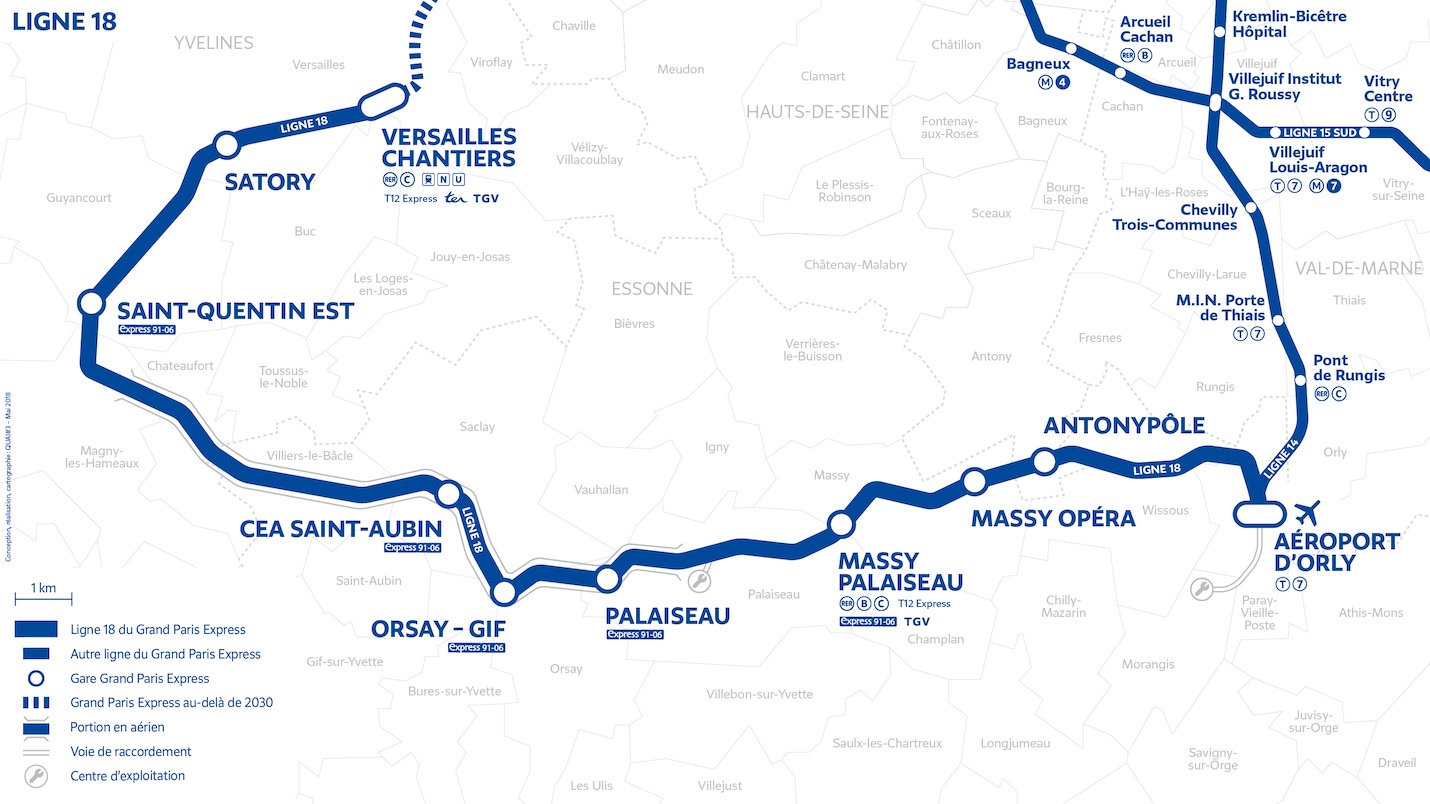 Grand Paris Express : la ligne 18 accueille son premier tunnelier