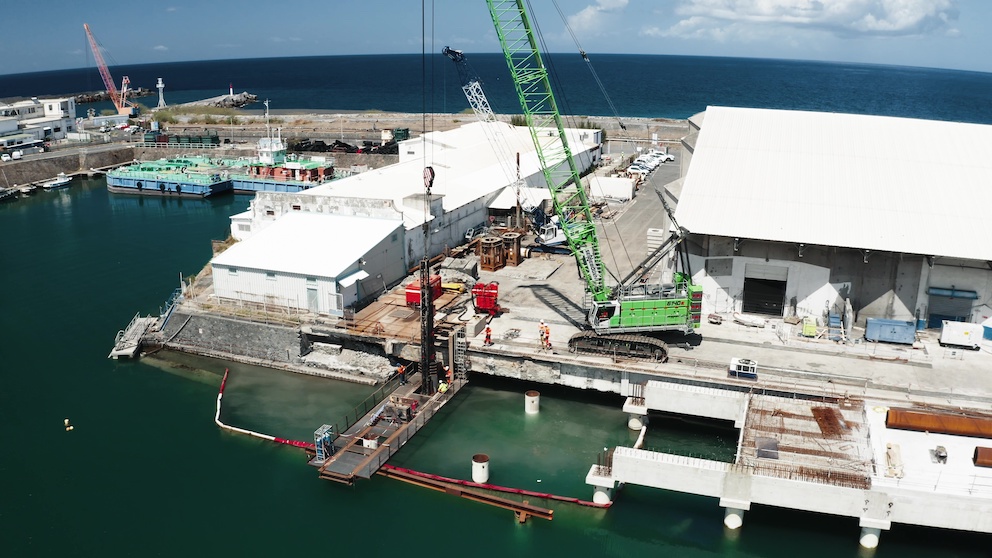 A La Réunion, ABC Maxilift reconstruit un quai du Grand Port Maritime