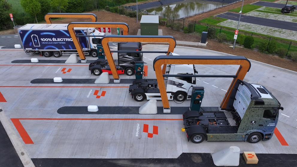 Milence inaugurates France's first charging station for electric trucks