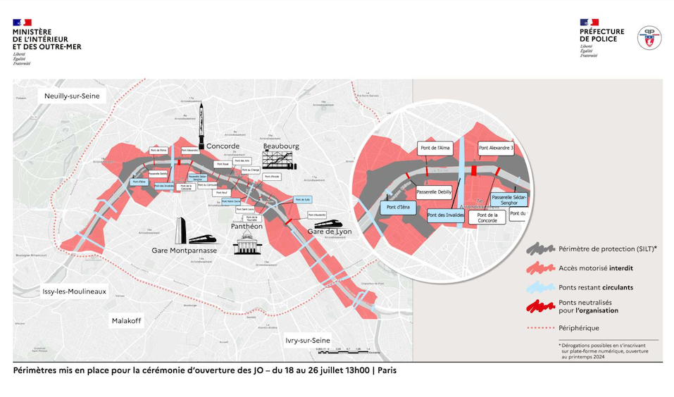 Olympics 2024: traffic and security perimeters