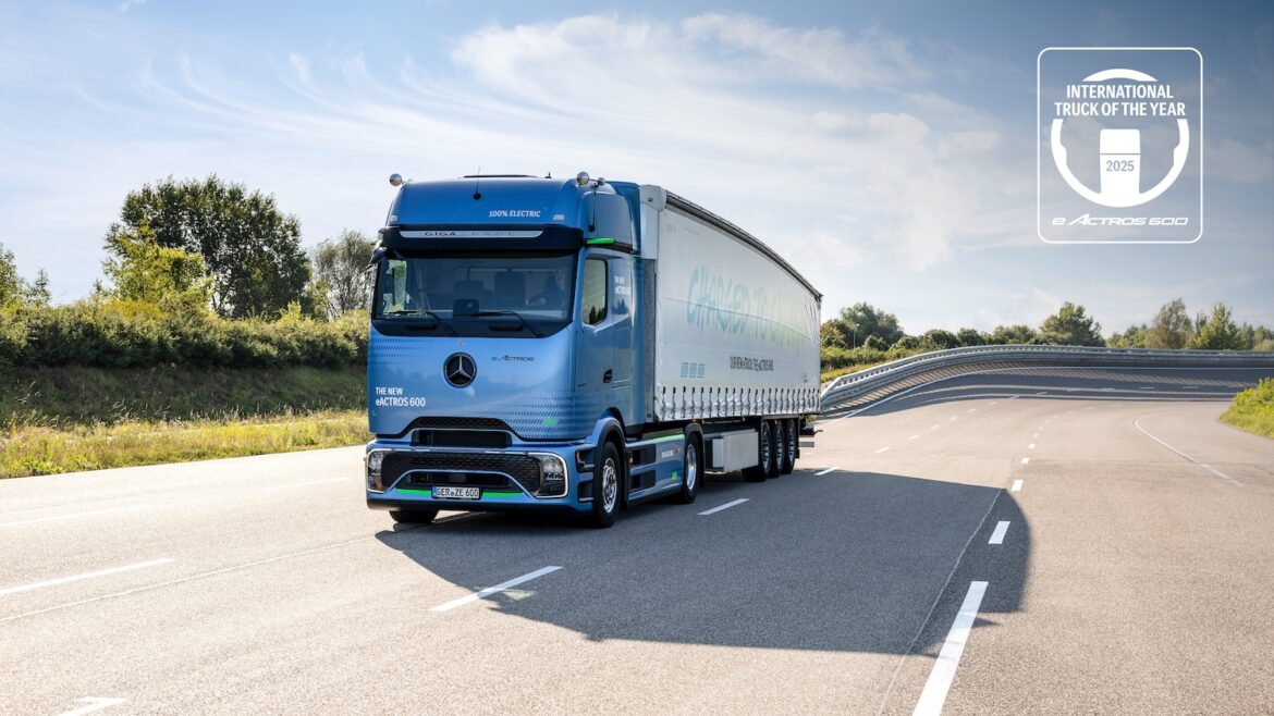 L’eActros 600 remporte  le prix «International Truck of the year 2025»