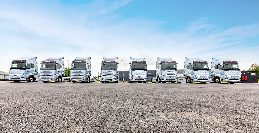 Le groupe Malherbe réceptionne 11 camions Volvo électriques 