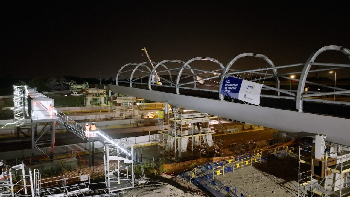 Grand Paris Express : NGE et Cimolai positionnent le viaduc à Gonesse