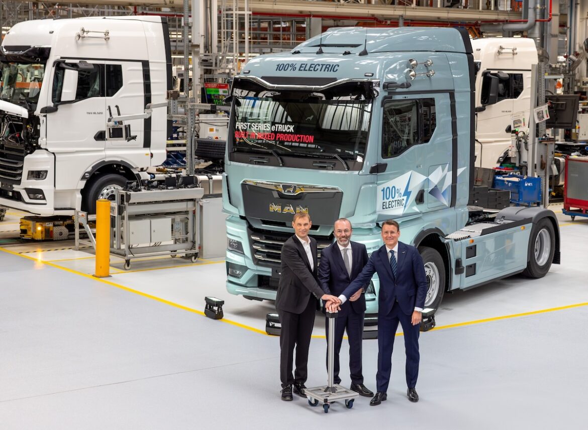 MAN lance la production en série de ses camions électriques à Munich