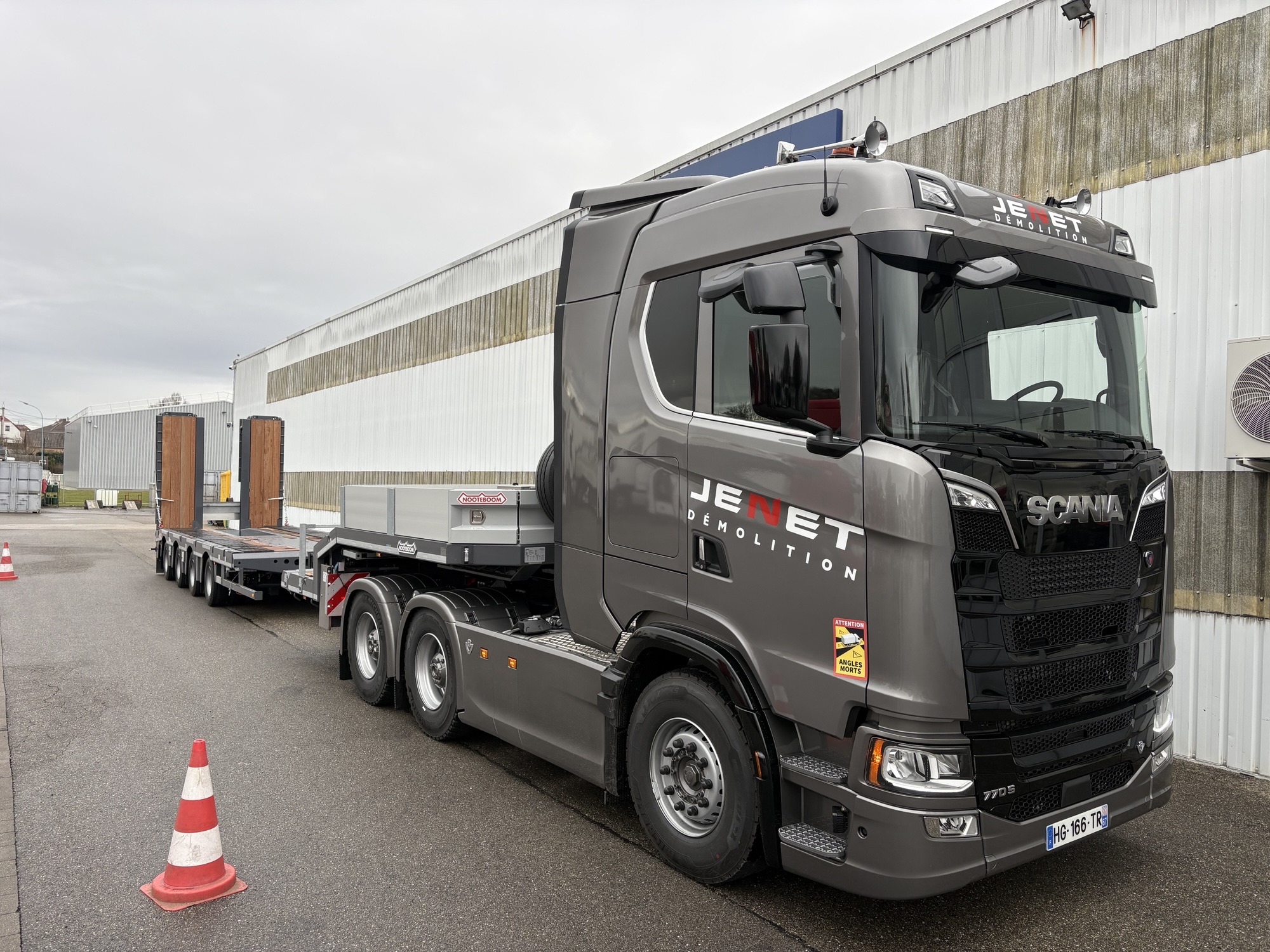 Camion En Tôle Avec Remorque Saint Mihiel Fils – Jouet Ancien – État Rare Peu Joué
