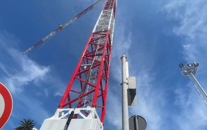 Une Potain MDT 389 L16 pour le nouvel hôpital Gaslini à Gênes