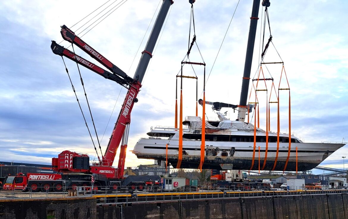 Megalift coordonne le déchargement du Sea Lady II de 200 tonnes