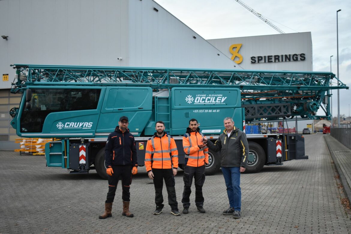 Spierings livre la première grue à tour mobile 100 % électrique de France à Cauvas