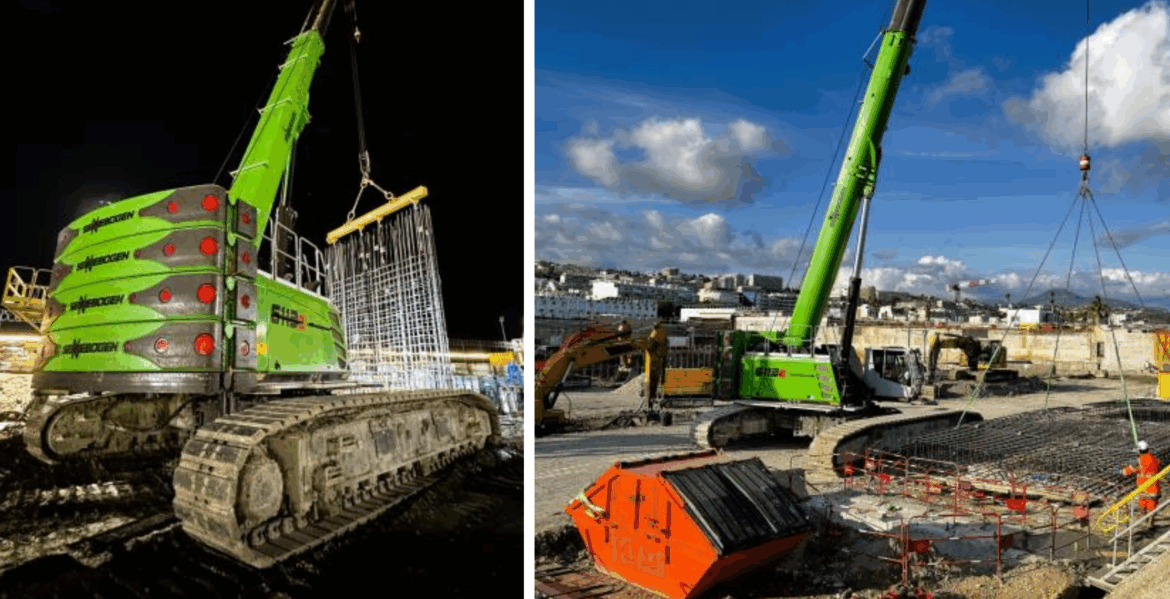 HALIOTIS 2 : FAYAT Fondations en première ligne à Nice, avec l’appui stratégique de SENNEBOGEN