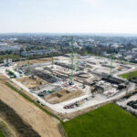 Le vert à l’honneur : six grues WOLFF sur le chantier du nouvel hôpital de Memmingen