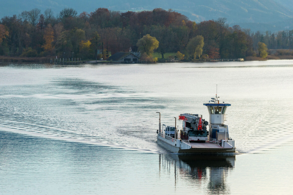 Liebherr sur l’île d’Herreninsel : protection hivernale des fontaines