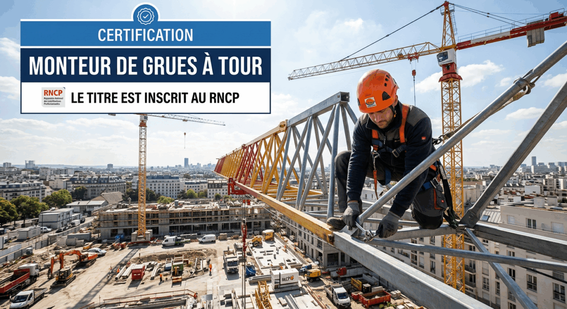 Le CPMDG franchit une étape majeure : le titre de « Monteur de grues à tour » est désormais officiellement inscrit au RNCP !
