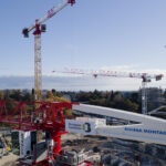 Cinq grues Potain à l’œuvre sur l’écoquartier Canebiers-Villette