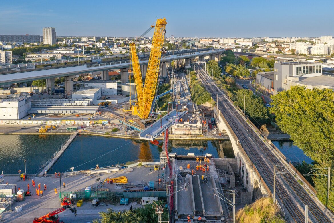 NGE : 222 heures pour remplacer un pont ferroviaire centenaire à Aubervilliers