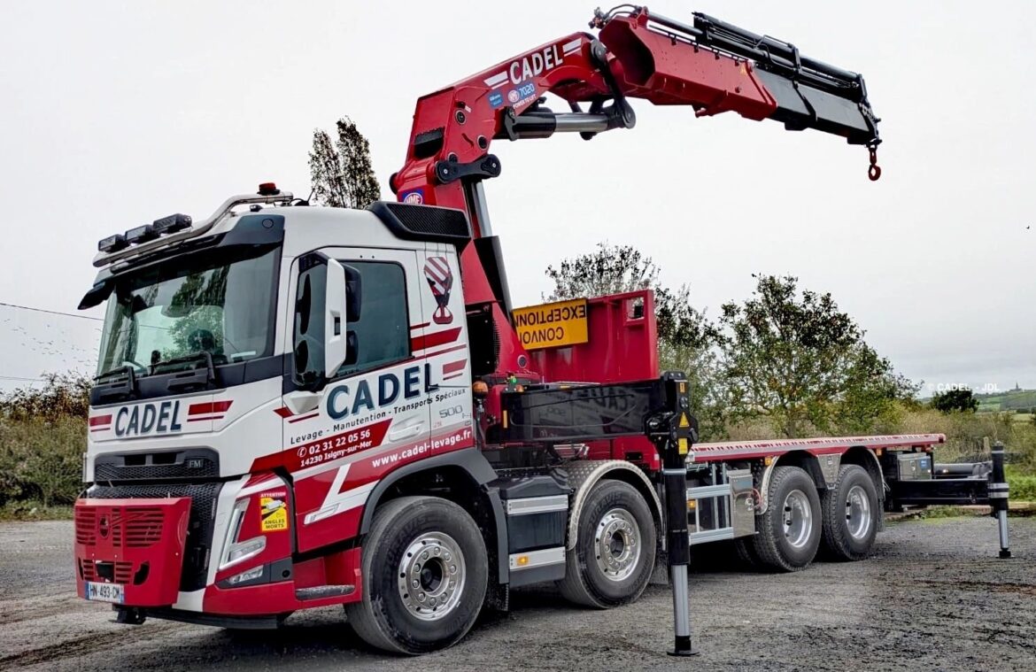 Cadel Levage sort les muscles avec son nouveau Volvo FM500 et sa grue HMF