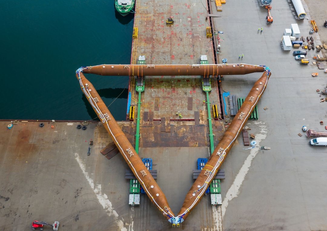Éolien flottant : BMS déplace 1 200 tonnes sur SPMT au Danemark